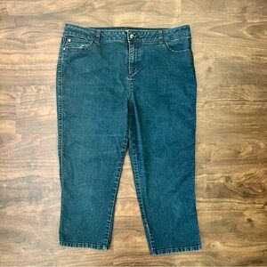 Dana Buchman Jeans Capri Dark Blue Stretch Women’s Size 16